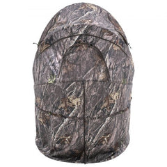 Hunting Blind, Single Person Ground Blinds with Carrying Bag, Portable Camouflage Tent, Reinforced Durable Concealed Shelter with Silent Zipper Door and Window, for Turkey and Deer